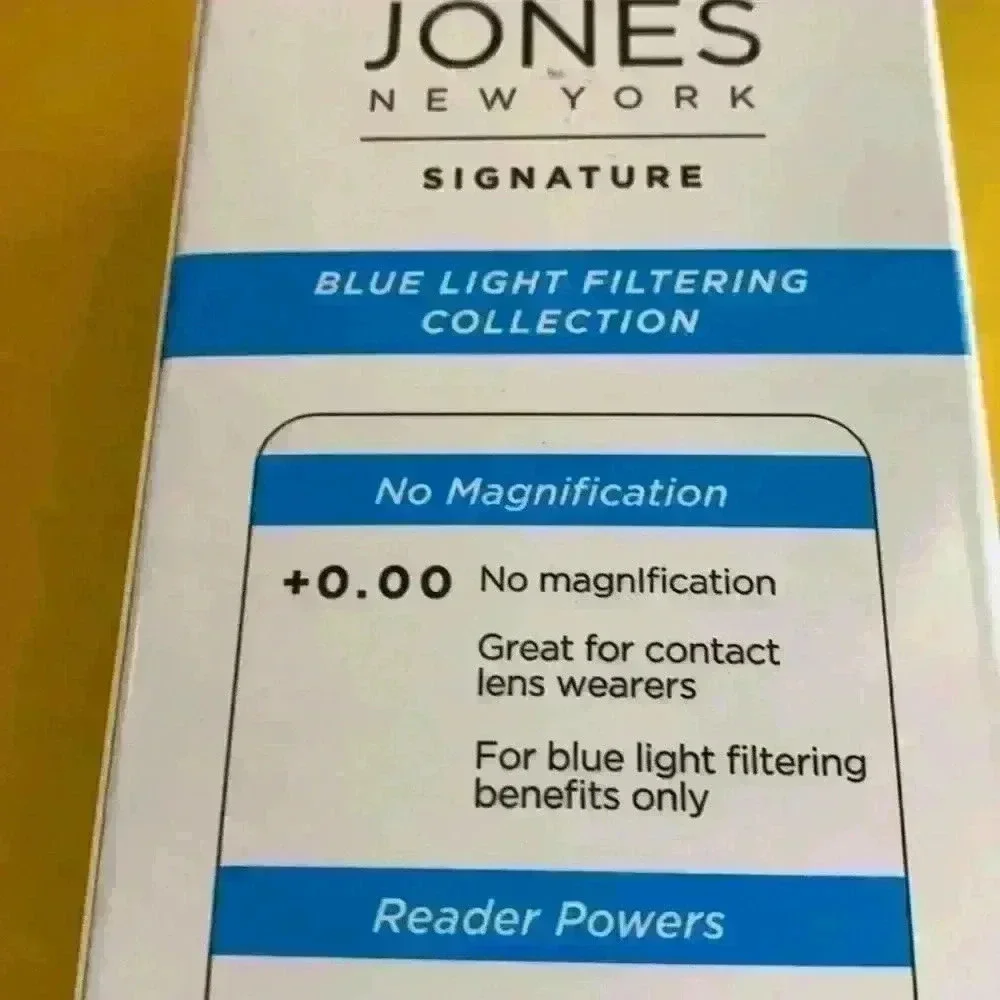 Jones blue light filtering reading glasses, 0.00